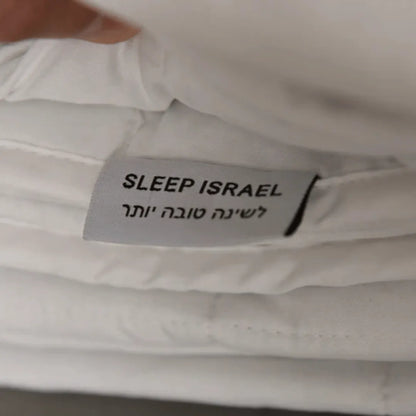 שמיכה כבדה לבנה מרגיעה 100% כותנה לשיפור השינה שלכם בלילה 9 ק"ג - מתאימה לכל עונות השנה