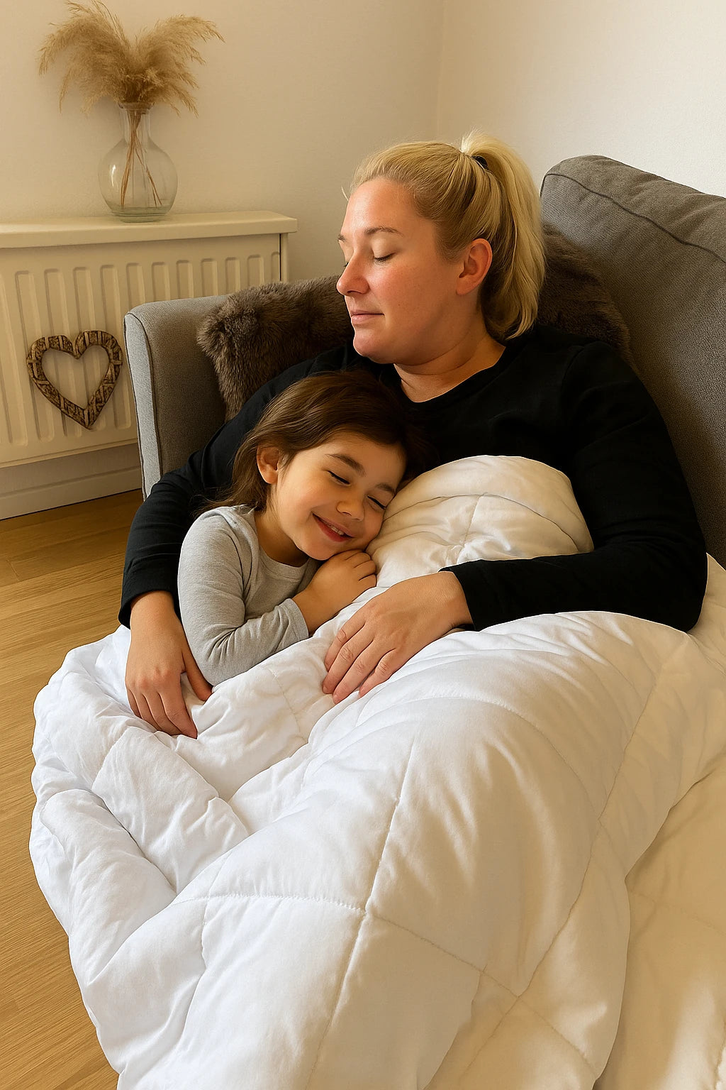 שמיכה כבדה לבנה מרגיעה 100% כותנה לשיפור השינה שלכם בלילה 2.3 ק"ג (מידת ילדים)