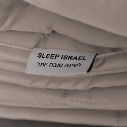 שמיכה כבדה לבנה מרגיעה 100% כותנה לשיפור השינה שלכם בלילה 9 ק"ג - מתאימה לכל עונות השנה
