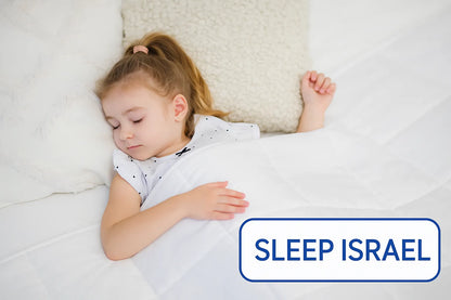 שמיכה כבדה לבנה מרגיעה 100% כותנה לשיפור השינה שלכם בלילה 2.3 ק"ג (מידת ילדים)